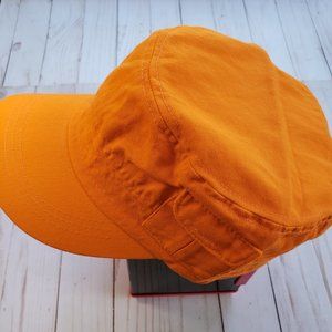 Orange Color Cadet Hat, 100% Cotton Military Cap, Cadet Adjustable Hats
